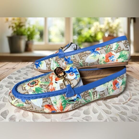 RALPH LAUREN Averi II floral Monogram Jacquard Loafer Flat Driving Shoe NEW - Picture 8 of 14